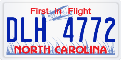 NC license plate DLH4772