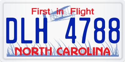 NC license plate DLH4788