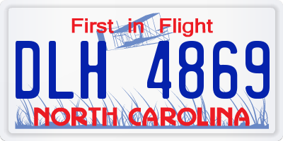 NC license plate DLH4869