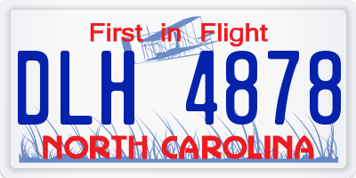 NC license plate DLH4878