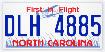 NC license plate DLH4885