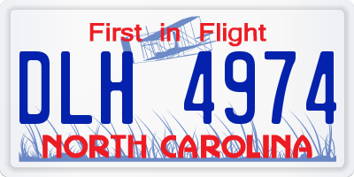 NC license plate DLH4974