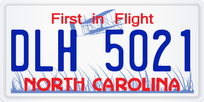 NC license plate DLH5021
