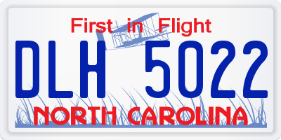 NC license plate DLH5022