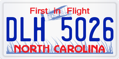 NC license plate DLH5026