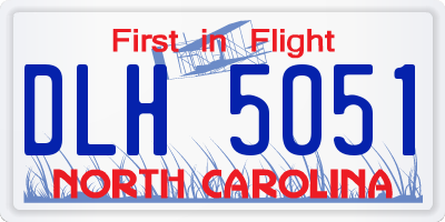 NC license plate DLH5051