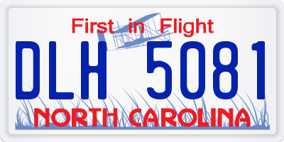 NC license plate DLH5081