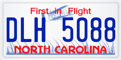 NC license plate DLH5088