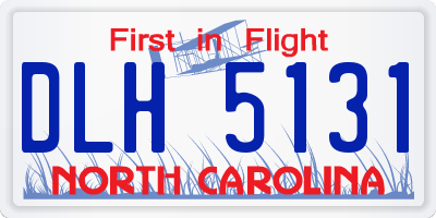 NC license plate DLH5131