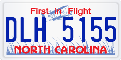NC license plate DLH5155