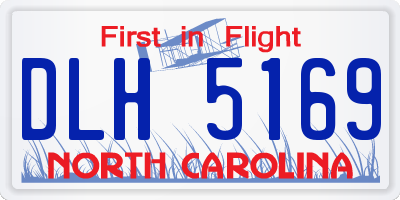 NC license plate DLH5169
