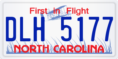 NC license plate DLH5177