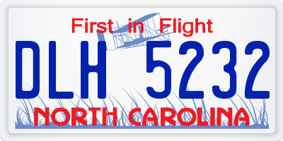 NC license plate DLH5232