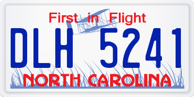 NC license plate DLH5241