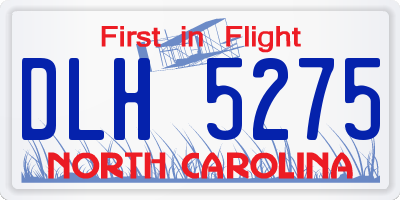 NC license plate DLH5275