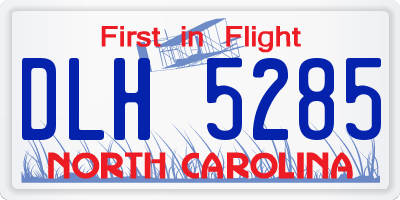 NC license plate DLH5285