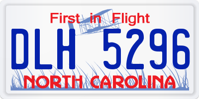 NC license plate DLH5296