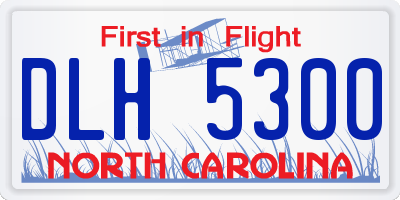 NC license plate DLH5300