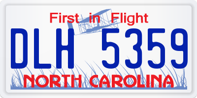 NC license plate DLH5359