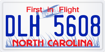 NC license plate DLH5608