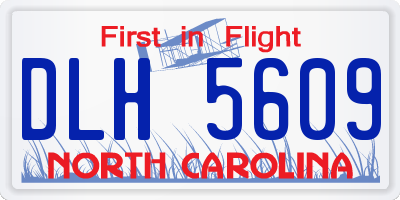 NC license plate DLH5609