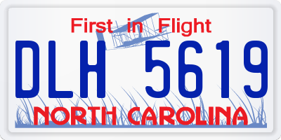 NC license plate DLH5619