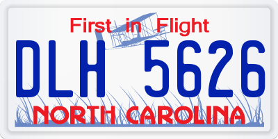 NC license plate DLH5626