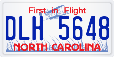 NC license plate DLH5648