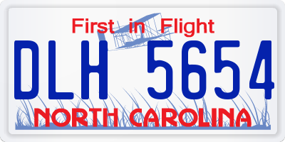 NC license plate DLH5654