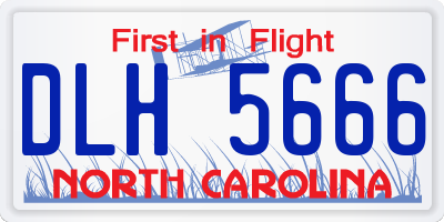 NC license plate DLH5666