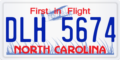 NC license plate DLH5674