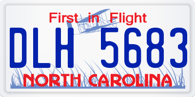 NC license plate DLH5683
