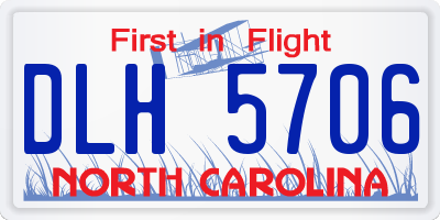 NC license plate DLH5706
