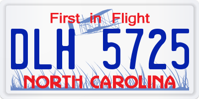 NC license plate DLH5725