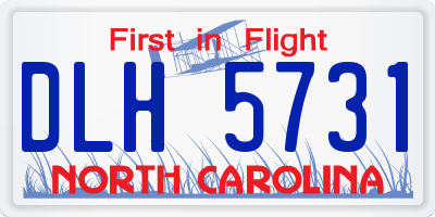 NC license plate DLH5731