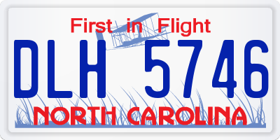 NC license plate DLH5746
