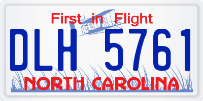 NC license plate DLH5761