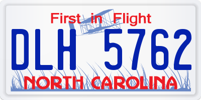 NC license plate DLH5762