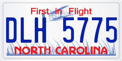 NC license plate DLH5775