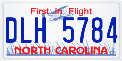 NC license plate DLH5784
