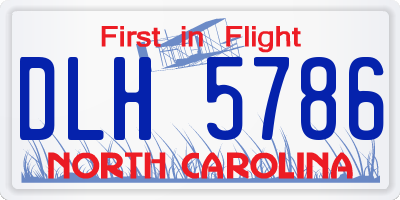 NC license plate DLH5786