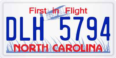 NC license plate DLH5794