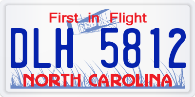 NC license plate DLH5812