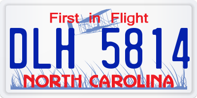 NC license plate DLH5814