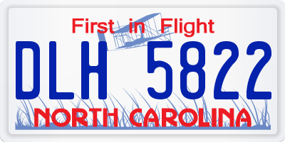 NC license plate DLH5822