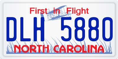 NC license plate DLH5880