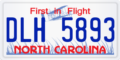 NC license plate DLH5893