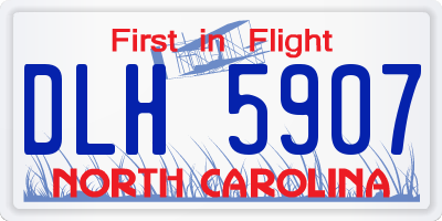 NC license plate DLH5907