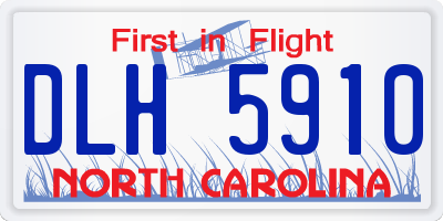 NC license plate DLH5910