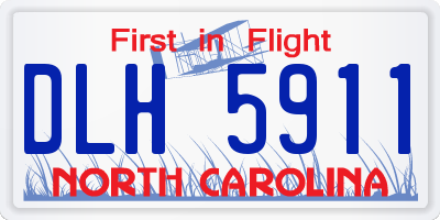 NC license plate DLH5911